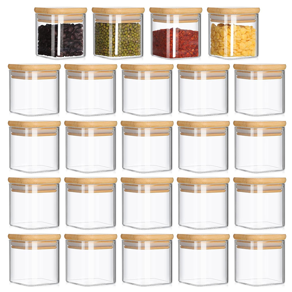Food Storage Glass Set - Ensemble de pots en verre minimalistes,