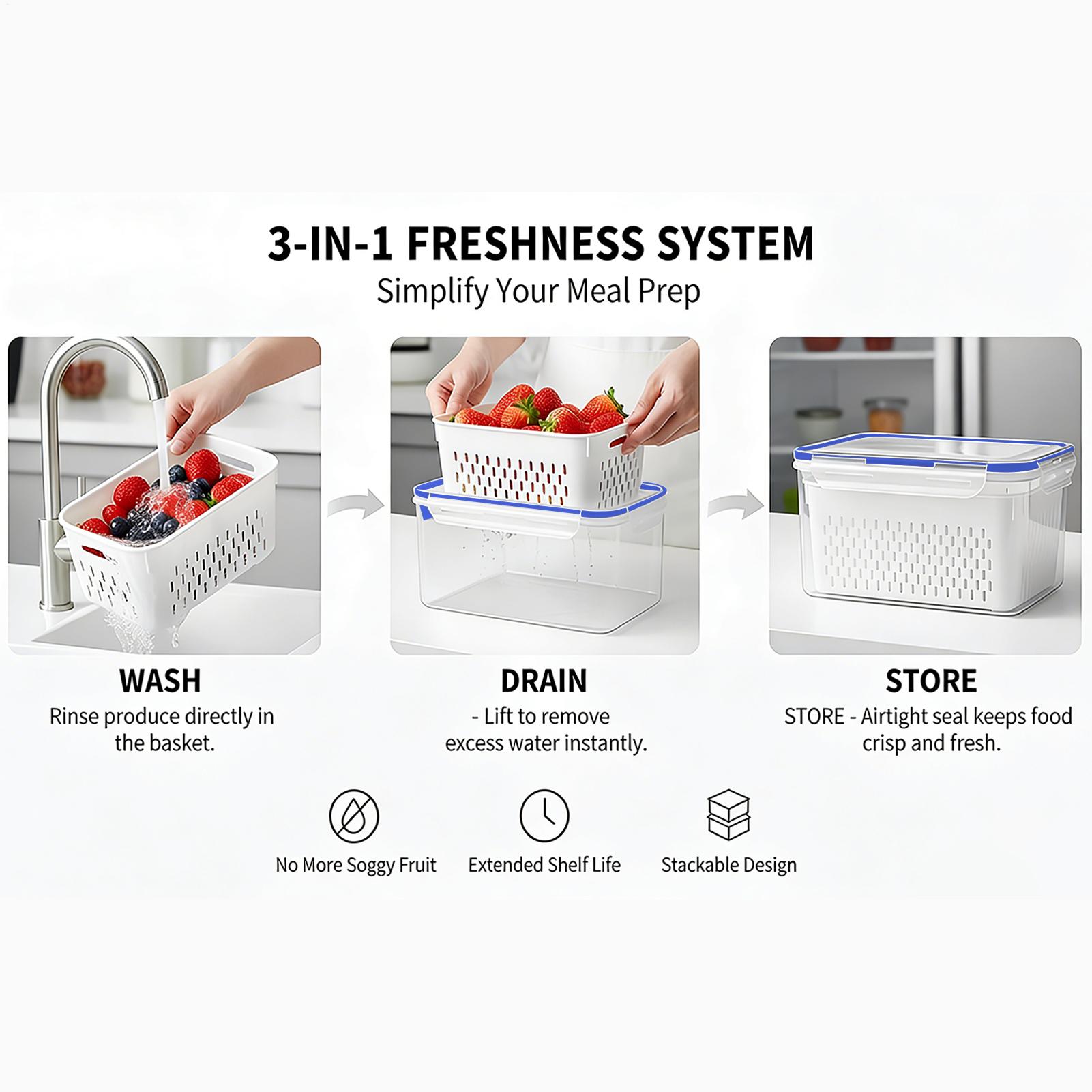 Food Storage Containers - Conteneur de stockage alimentaire 4 en