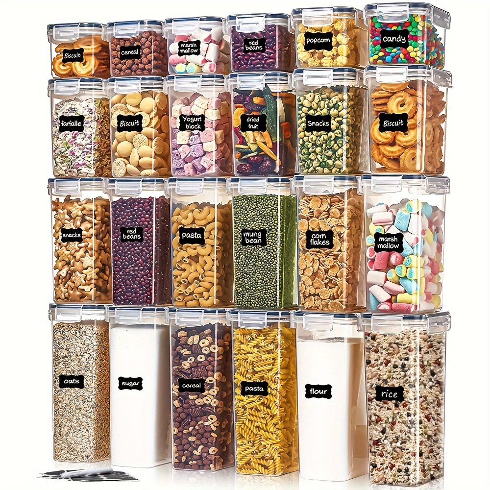 Food Storage Boxes With Lids - 24 pièces de contenants de stockage