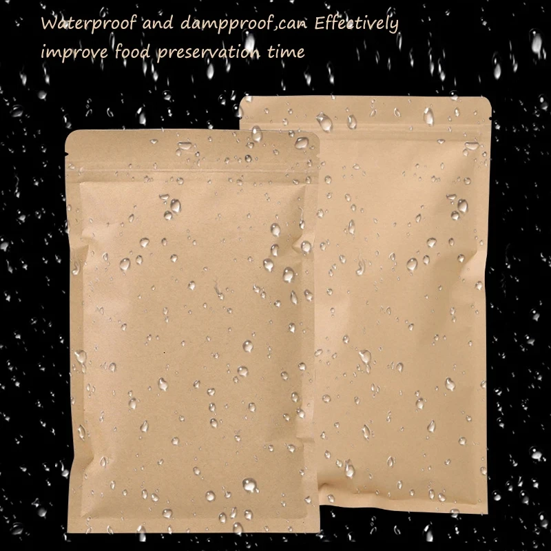 Food Storage Reusable Bags - Pochette à fermeture éclair en papier