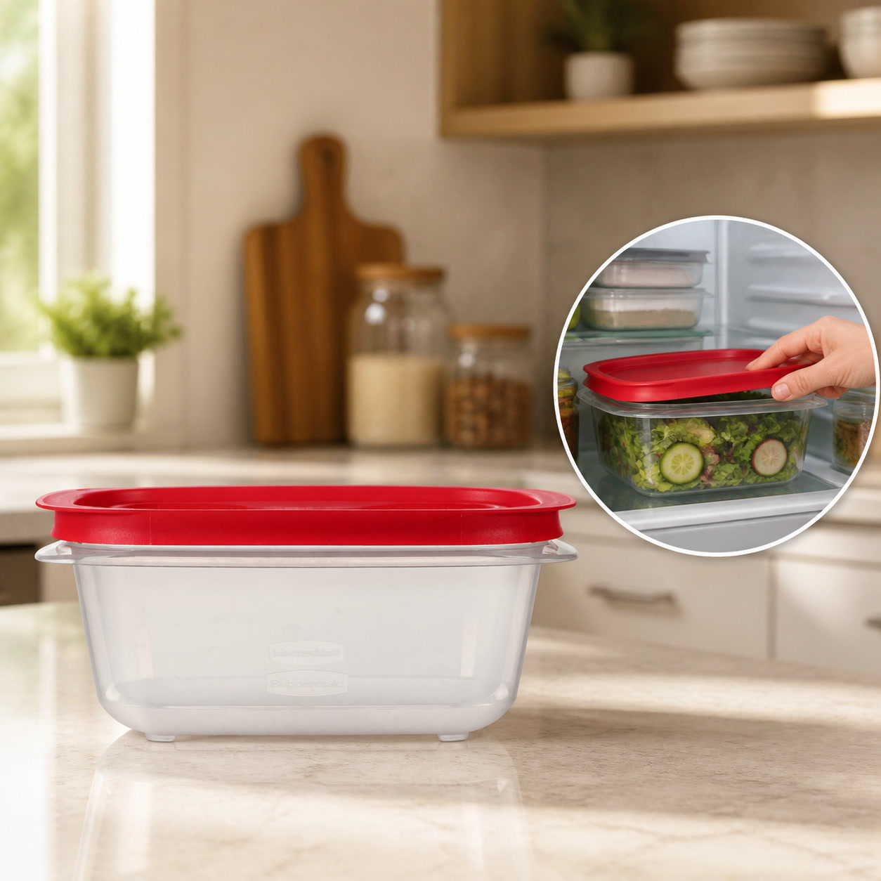 Food Storage Stackable Containers - Contenant alimentaire rectangulaire de 5,26 tasses