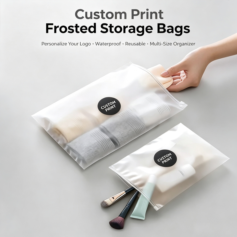 Food Storage Reusable Bags - Sacs à fermeture éclair givrés avec