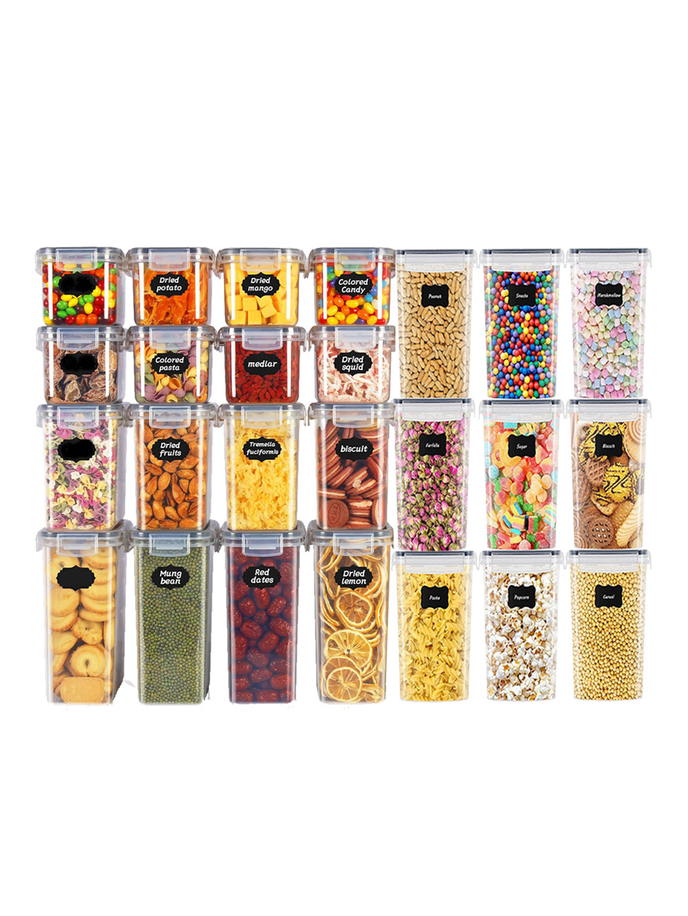 Food Storage Boxes With Lids - 48 pièces, Contenants de stockage alimentaire