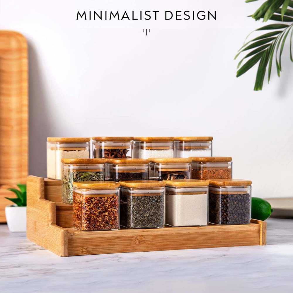 Bocaux à Épices Carrés en Verr - Food Storage Glass Set avis et prix