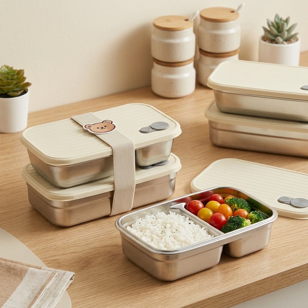 Boîte à bento en acier inoxyda - Food Storage Stackable Containers avis et prix