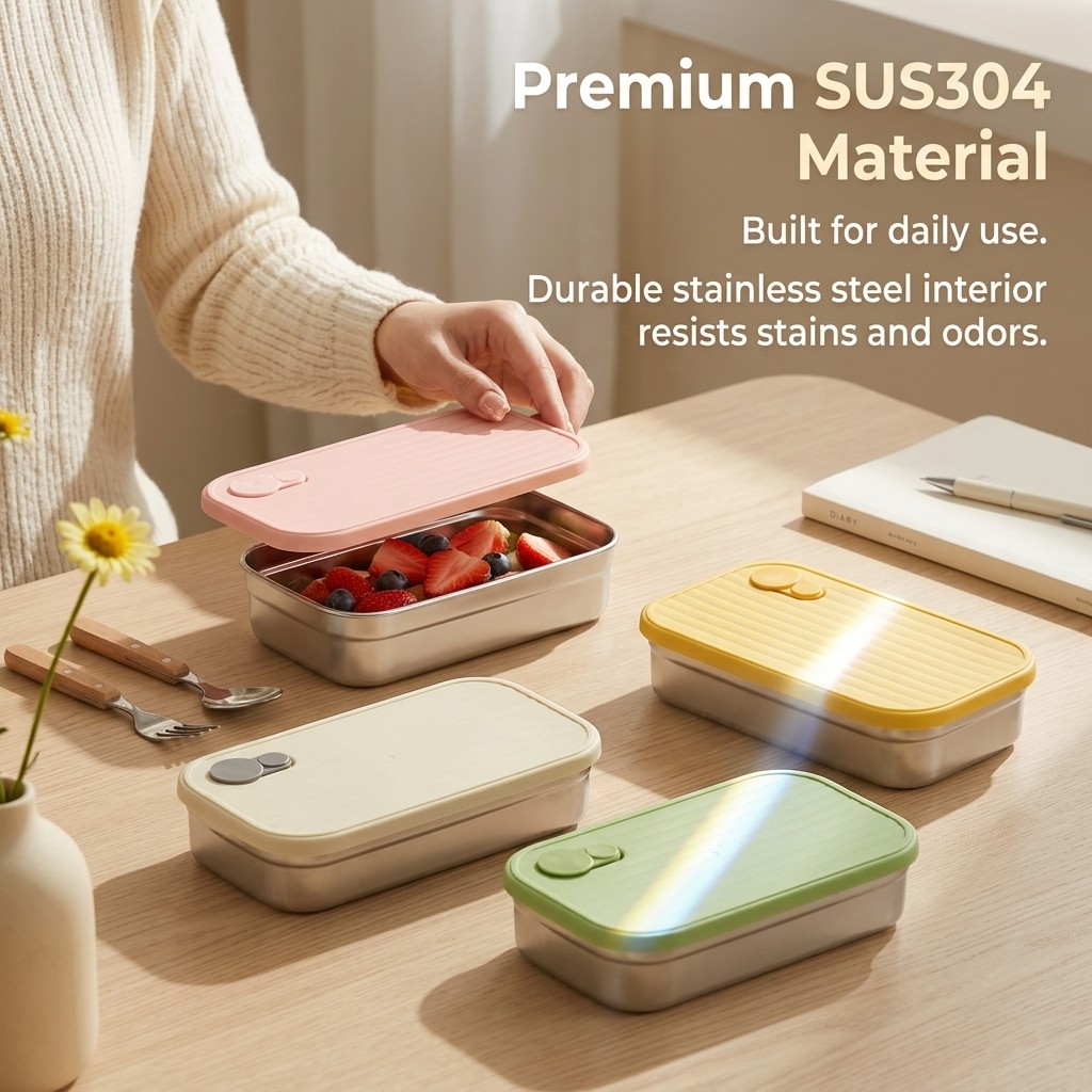 Boîte à bento en acier inoxyda - Food Storage Stackable Containers avis et prix