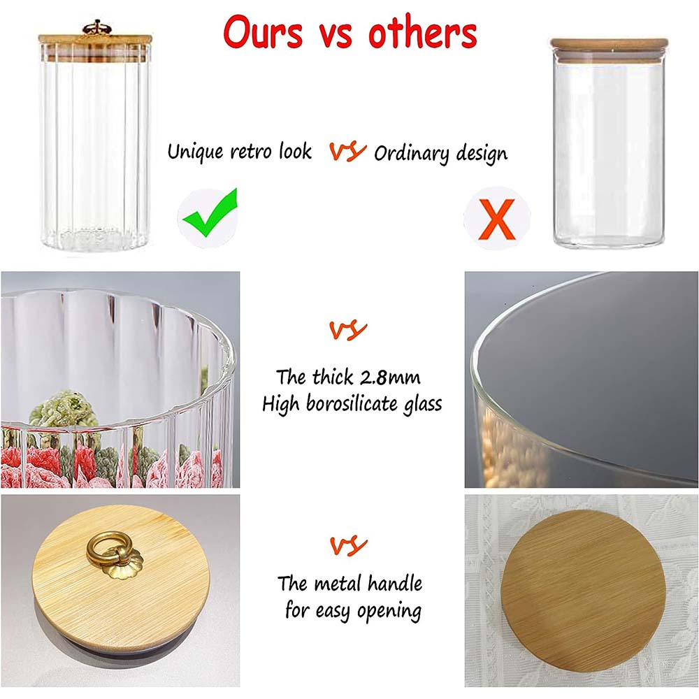 Ensemble de 3 bocaux en verre, - Food Storage Glass Set avis et prix