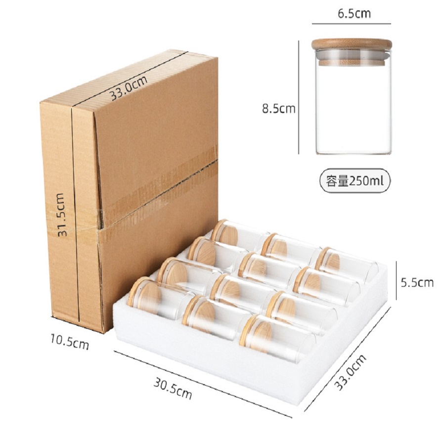 Bocal de rangement en verre he - Food Storage Glass Set avis et prix