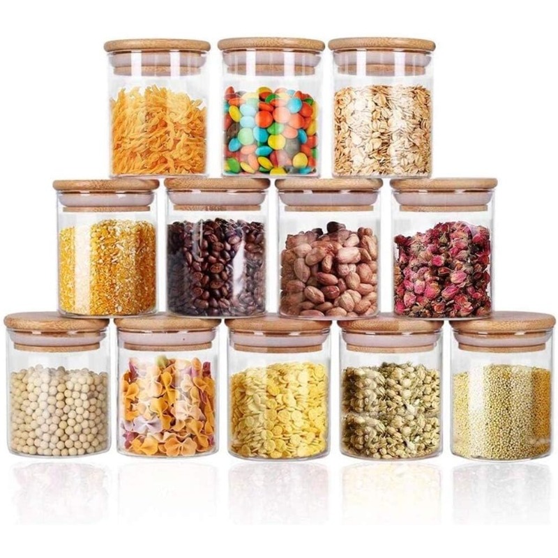 Ensemble de 12 pots en verre a - Food Storage Glass Set avis et prix
