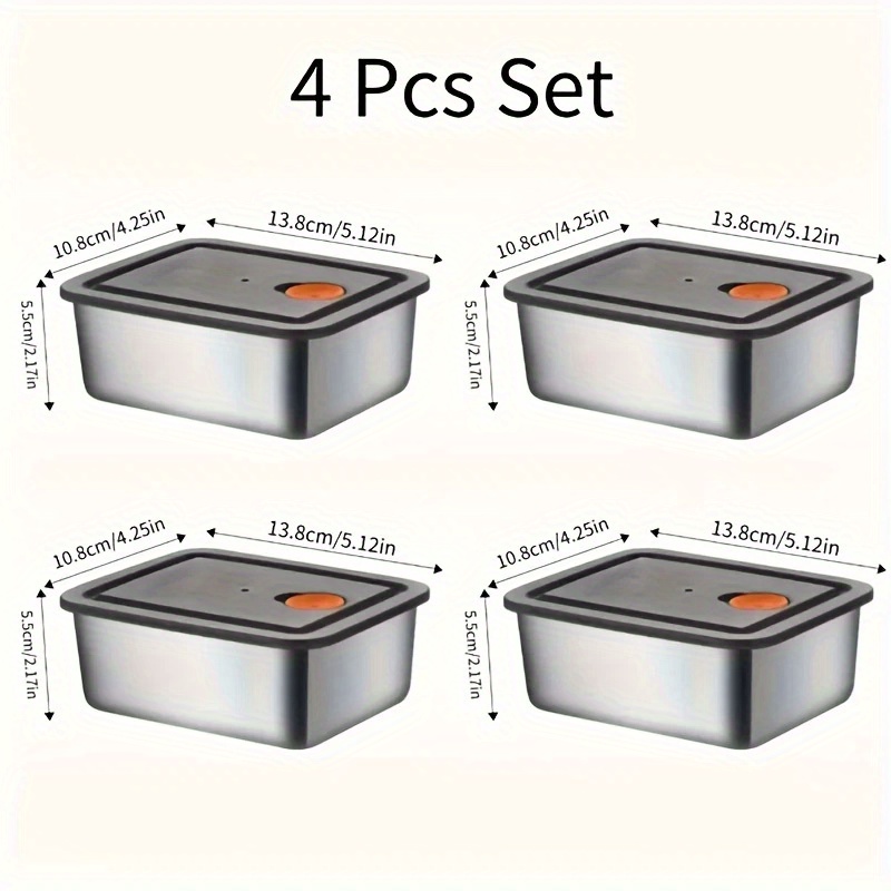 Ensemble de 4 récipients de st - Food Storage Stackable Containers avis et prix